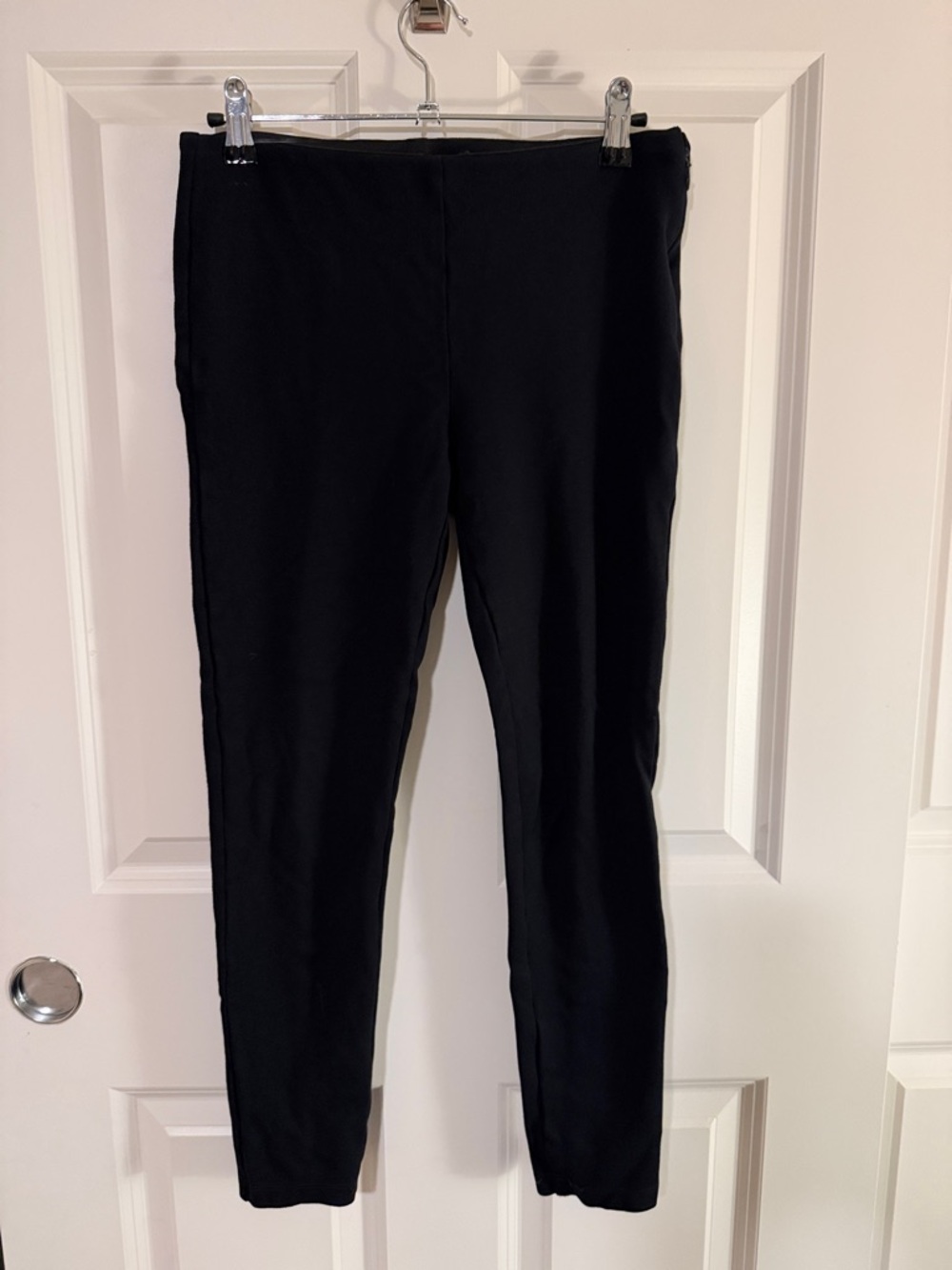 Ann Taylor Petite Black Slim Pants with Side Zipper